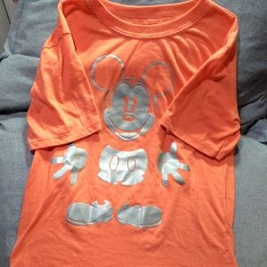 Orange Kids Shirt with Silver Graphic
